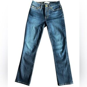 Tory Burch Sadie Dark Wash Stretch Cropped Straight Leg Jeans Women’s Size 23